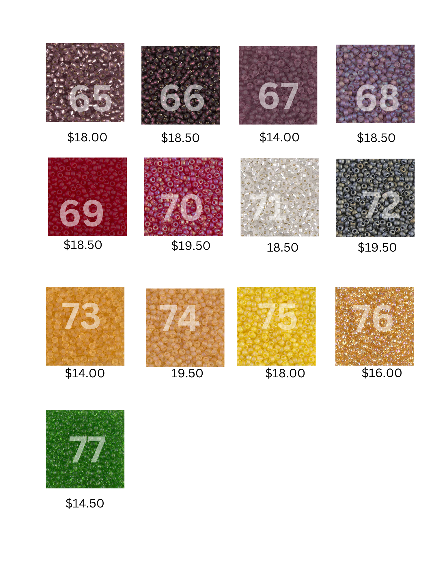 BULK MIYUKI SEED BEADS